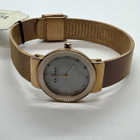 Skagen Freja 358SRRD Women Rose-Tone Steel Mesh Analog Dial Quartz Watch JNA581 main image 11
